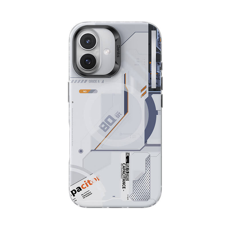 Benks Perspective Serisi iPhone 16 Plus M-safe Şarj Özellikli Mekanik Tasarımlı Kılıf Benks Perspective Serisi iPhone 16 Plus M-safe Şarj Özellikli Mekanik Tasarımlı Kılıf